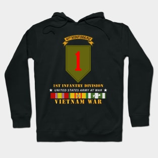 41st  Scout Dog Platoon 1st Infantry Div wo Top w VN SVC Hoodie